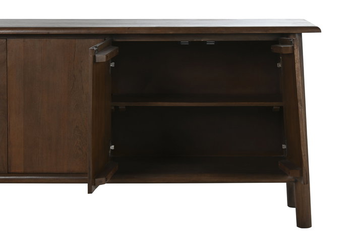 DKD Home Decor Buffet Oriental Marrón 4 Puertas Madera Mango 43 x 80 x 160 cm