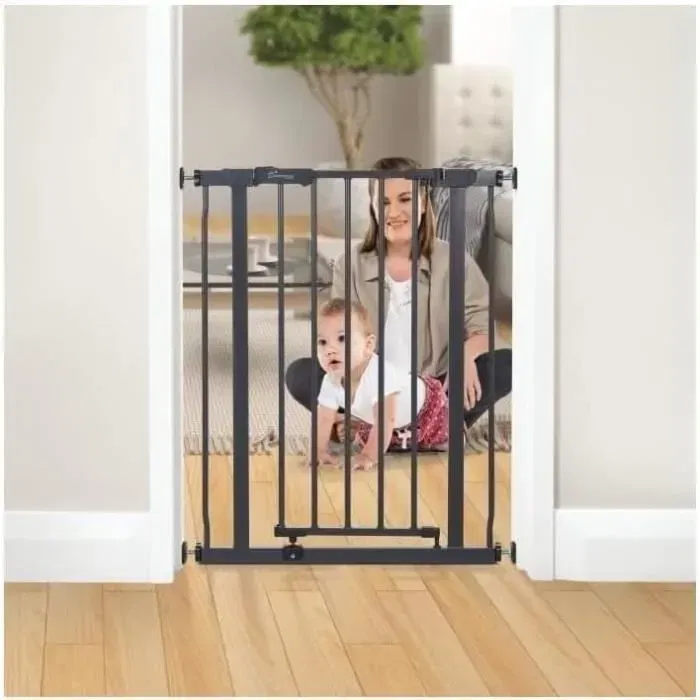 Dreambaby Barrera de seguridad a presión AVA DRE9312742893361 Doble cierre Antracita 61-68 x 75 cm