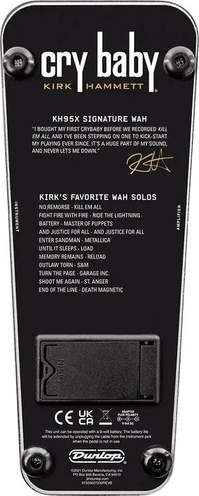 Dunlop Kirk Hammett Collection Wah Cry Baby Pedal Efecto Guitarra Púrpura Dunlop Kirk Hammett Collection Wah Cry Baby Pedal Efecto Guitarra Púrpura