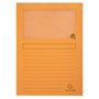 Exaclair Paquete de 25 Subcarpetas A4 Naranja Claro con Ventana