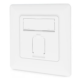 Digitus DN-9010/8-1 Toma de Red RJ-45 CAT 6A Clase EA Blindada, 500 MHz, para Montaje en Pared, Color Blanco