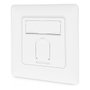 Digitus DN-9010/8-1 Toma de Red RJ-45 CAT 6A Clase EA Blindada, 500 MHz, para Montaje en Pared, Color Blanco