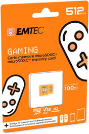 Emtec Tarjeta microSDXC 512GB Naranja (Switch)