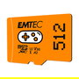 Emtec Gaming Tarjeta MicroSDXC 512 GB, UHS-I U3 V30 A2, Velocidad Lectura 100 MB/s, Naranja - m512GB
