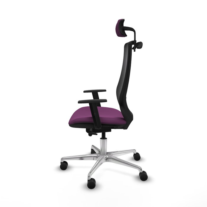 PIQUERAS Y CRESPO Silla de oficina Mardos con mecanismo Sincro/Traslack, Morado y Negro