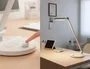 Q-connect Lámpara de Escritorio LED 7W 500 lm Brillo Regulable 3 Niveles Luz Fría Neutra Cálida Cabeza Brazo Orientable Blanco