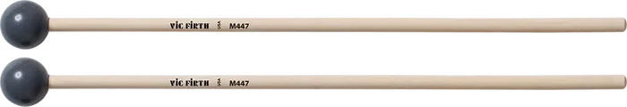Vic Firth Mazas Articulate Series M447 con cabeza de PVC y mango de ratán