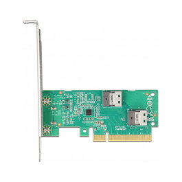 DeLOCK 90076 Tarjeta PCI Express 4.0 x8 a 2 x SFF-8654 4i NVMe Perfil Bajo