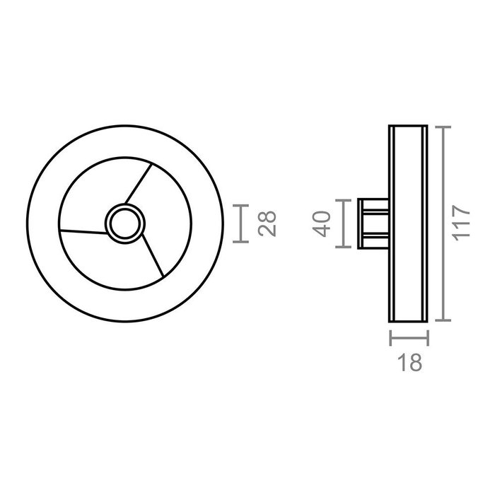 Micel Polea Plástico PR21 Negro para Rodamiento Cinta Persiana Inferior a 18 mm Ø117x70 mm