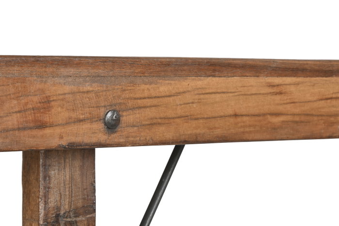 DKD Home Decor Mesa de Centro Plegable de Madera Reciclada Natural