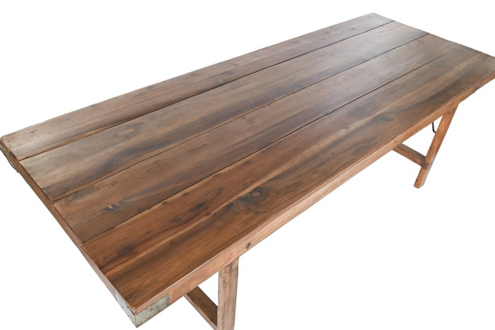 DKD Home Decor Mesa de Centro Plegable de Madera Reciclada Natural
