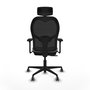 PIQUERAS Y CRESPO Silla de oficina Jorquera Sincro/Traslack Gris y Negro