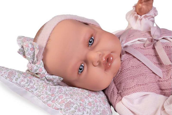 Antonio Juan Muñeca Babydoo posturitas con chaleco 50 cm
