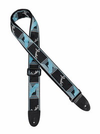 Correa Fender 50 mm Monograma Negro/Gris/Azul