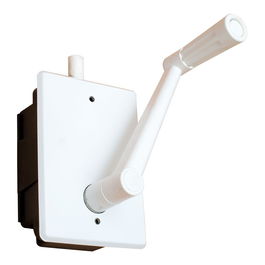 Micel Torno Empotrado PR17 para Persianas 20 kg Blanco ABS con Manivela y Cuerda