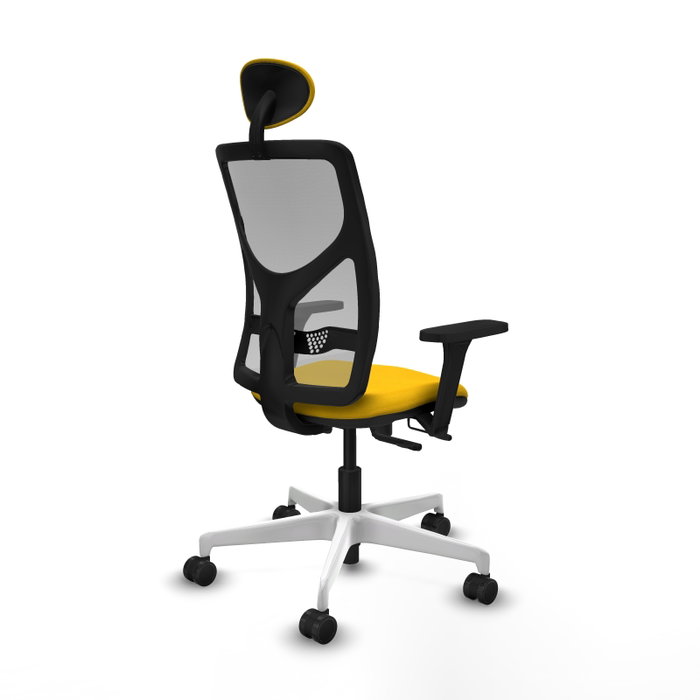PIQUERAS Y CRESPO Silla de oficina Motilla con mecanismo Sincro/Traslack Amarillo/Gris PIQUERAS Y CRESPO Silla de oficina Motilla con mecanismo Sincro/Traslack Amarillo/Gris