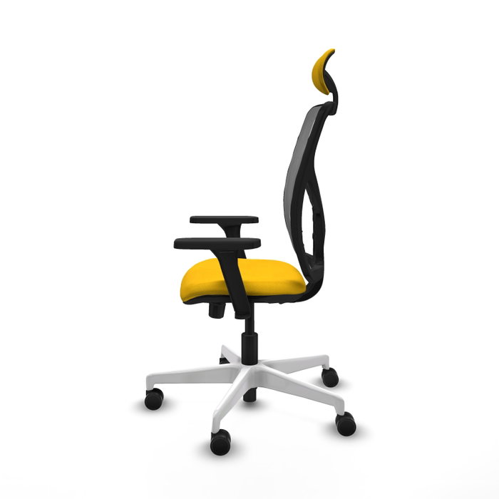 PIQUERAS Y CRESPO Silla de oficina Motilla con mecanismo Sincro/Traslack Amarillo/Gris PIQUERAS Y CRESPO Silla de oficina Motilla con mecanismo Sincro/Traslack Amarillo/Gris
