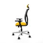 PIQUERAS Y CRESPO Silla de oficina Motilla con mecanismo Sincro/Traslack Amarillo/Gris