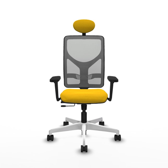 PIQUERAS Y CRESPO Silla de oficina Motilla con mecanismo Sincro/Traslack Amarillo/Gris PIQUERAS Y CRESPO Silla de oficina Motilla con mecanismo Sincro/Traslack Amarillo/Gris