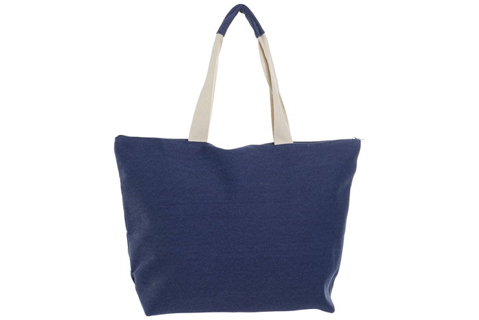 DKD Home Decor Bolso Mediterraneo Coral, Azul y Blanco de Poliester, 4 Unidades, 16 x 38 x 54 cm