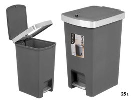 KINVARA Papelera con Pedal Gris 25L
