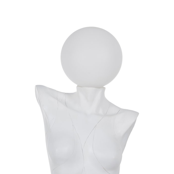 Lámpara Mesa Mujer Blanco Resina 26,50 X 21 X 70,50 cm