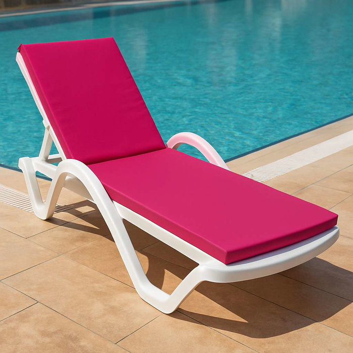 Atelier Del Sofa Cojín para Tumbona Sunny Rosa 100x60x80 cm, Tela 100% Poliéster Impermeable Atelier Del Sofa Cojín para Tumbona Sunny Rosa 100x60x80 cm, Tela 100% Poliéster Impermeable