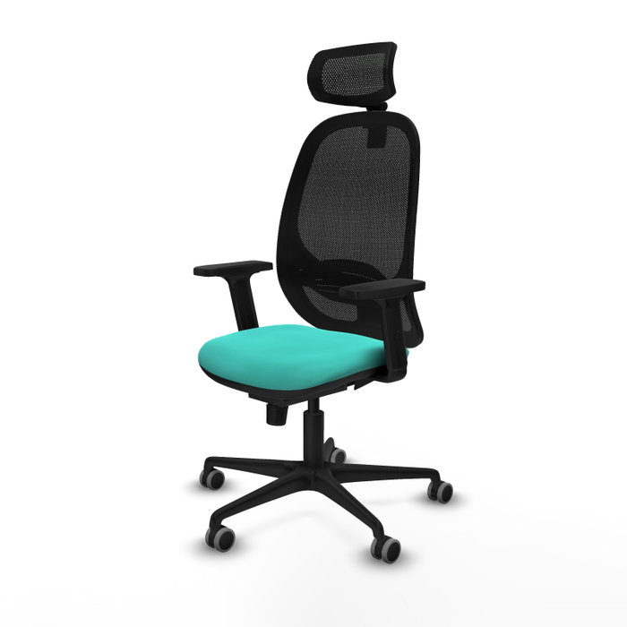 PIQUERAS Y CRESPO Silla de oficina Cilanco con mecanismo Sincro, Turquesa y Negro PIQUERAS Y CRESPO Silla de oficina Cilanco con mecanismo Sincro, Turquesa y Negro
