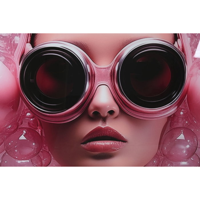 DKD Home Decor Cuadro de Cristal Templado Fotoimpreso Rosa 120x120x4 cm