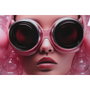DKD Home Decor Cuadro de Cristal Templado Fotoimpreso Rosa 120x120x4 cm