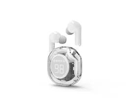 Gembird GMB Audio TWST-01-W Auriculares Inalámbricos TWS Bluetooth 5.4 Blanco, para Llamadas y Música, Batería 7h, Indicador LCD, USB-C, Carga Rápida