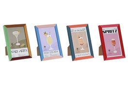 DKD Home Decor Marcos de Fotos Cocktail 10x15 Multicolor Surtido