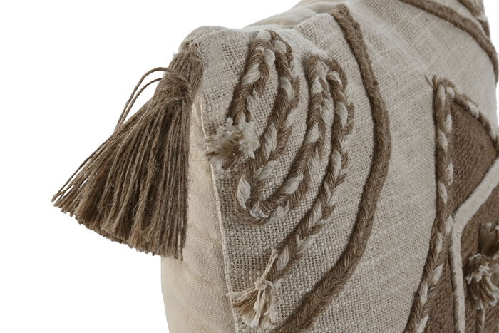 DKD Home Decor Cojin Boho Blanco Roto Natural 45 x 45 cm (2 Unidades) Algodon Yute Poliester DKD Home Decor Cojin Boho Blanco Roto Natural 45 x 45 cm (2 Unidades) Algodon Yute Poliester