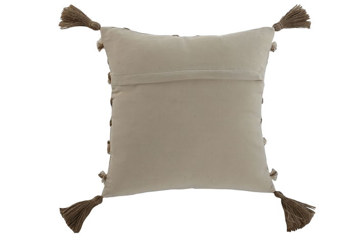 DKD Home Decor Cojin Boho Blanco Roto Natural 45 x 45 cm (2 Unidades) Algodon Yute Poliester DKD Home Decor Cojin Boho Blanco Roto Natural 45 x 45 cm (2 Unidades) Algodon Yute Poliester