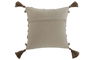 DKD Home Decor Cojin Boho Blanco Roto Natural 45 x 45 cm (2 Unidades) Algodon Yute Poliester