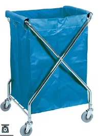 Hidemar Carro Plegable Para Ropa Azul 210 Litros Bolsa Lona Sintética Estructura Acero Cromado Lavandería