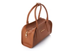 Lucky Bees Bolsa de Hombro Amelia Color Tan Cuero de Polivinilo 28x11x16 cm