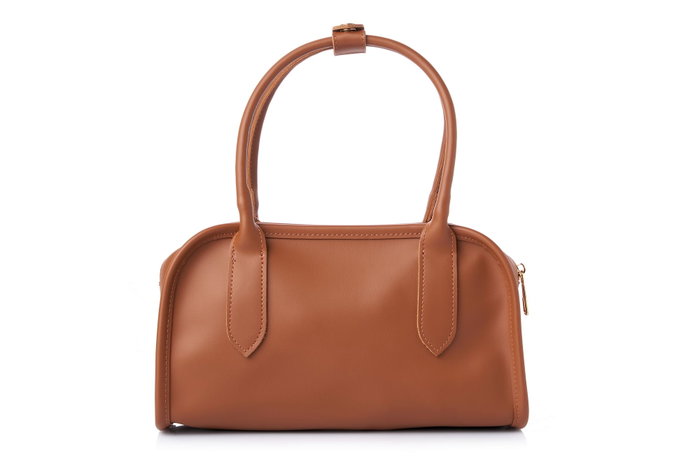 Lucky Bees Bolsa de Hombro Amelia Color Tan Cuero de Polivinilo 28x11x16 cm