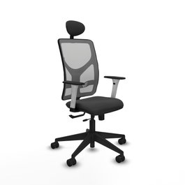 PIQUERAS Y CRESPO Silla de oficina Motilla con mecanismo Sincro/Traslack, Gris