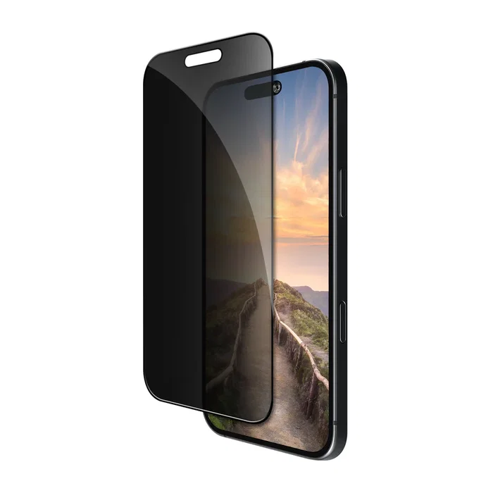 Dbramante1928 Eco-Shield Protector de Pantalla Privacy Cristal Templado 9H para Apple iPhone 15 Pro (6.3") - 1 Unidad - Negro
