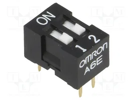 Aratas DIP-SWITCH A6E-2101 de 2 secciones con montaje THT