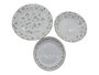 DKD Home Decor Plato de Vidrio Opal Floral Símil Porcelana Verde y Amarillo