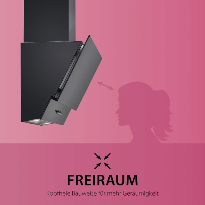 Bomann DU 7607 G campana extractora vertical negra