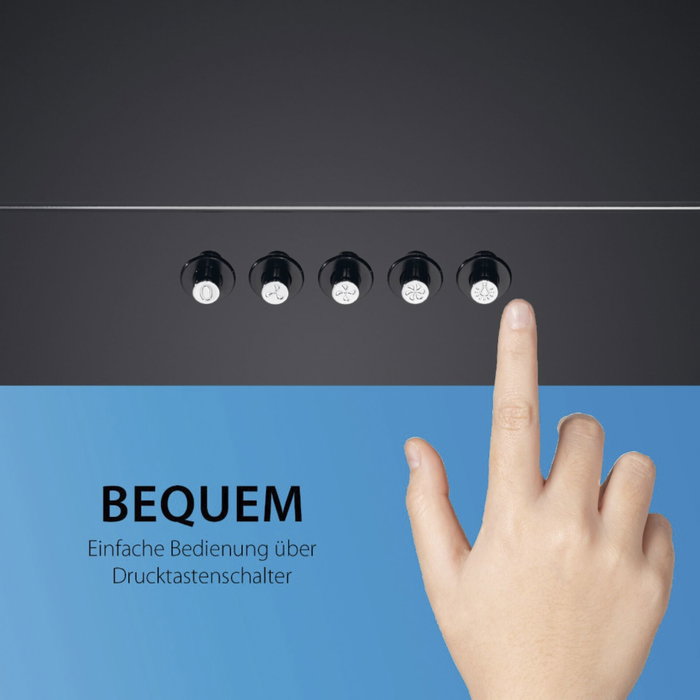 Bomann DU 7607 G campana extractora vertical negra