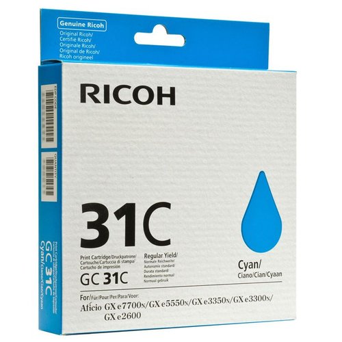 Ricoh GC-31C Cian Cartucho de Tinta Gel Ricoh GC-31C Cian Cartucho de Tinta Gel