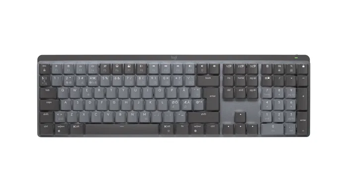 Logitech MX Mechanical - Teclado inalámbrico RF + Bluetooth, retroiluminación LED blanca, interruptores táctiles, QWERTY Nórdico, grafito - Ref. 920-010753