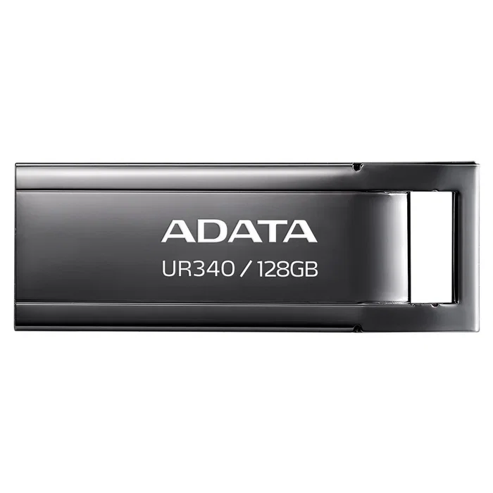 Adata UR340 Memoria USB - Pendrive 128 GB, USB 3.2 Gen 2, Lectura 100 MB/s, Metal, Negro, UR340-128GBK