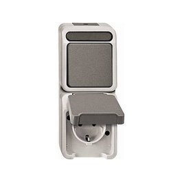 MERTEN MEG3495-8029 Combinación de enchufe Schuko e interruptor conmutador