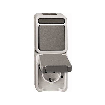 MERTEN Kombination Schuko-Wechselschalter MEG3495-8029 - Interruptor combinado con enchufe Schuko MERTEN Kombination Schuko-Wechselschalter MEG3495-8029 - Interruptor combinado con enchufe Schuko