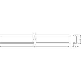 Ledvance Perfil plano para tiras LED PF02/U/16X5/10/1 - 1 metro